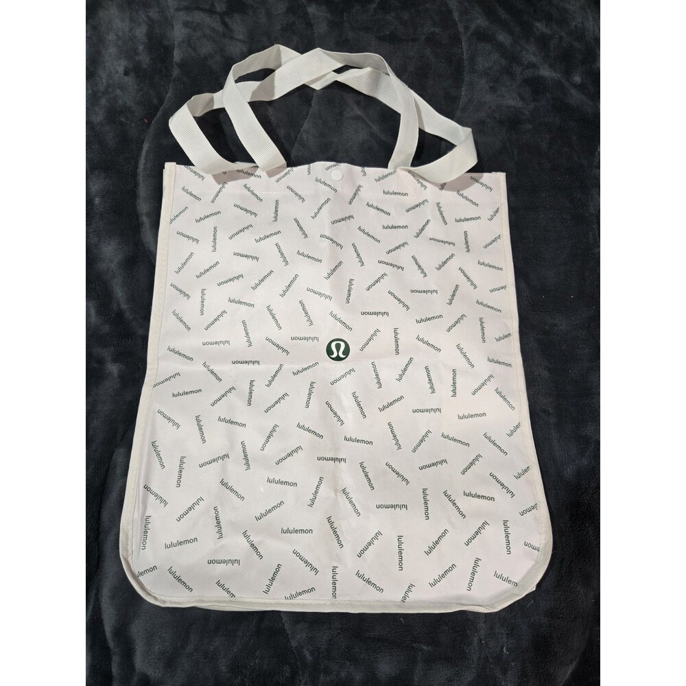 Lululemon Large Reusable Shopping Tote Lunch Bag White